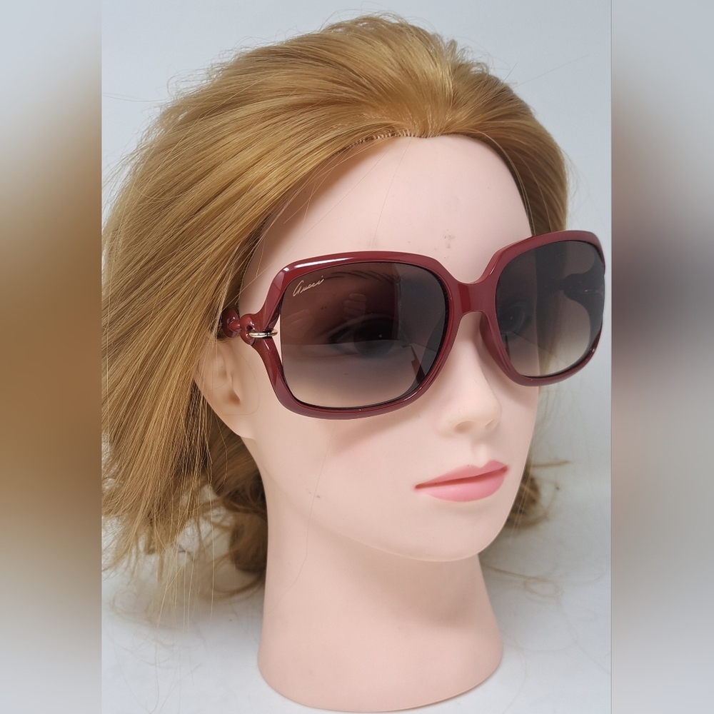 Gucci Womens Marina Chain Sunglasses Red Vintage Y2K GG3597/F/S 3GQJD 58-16-115 - Picture 16 of 16